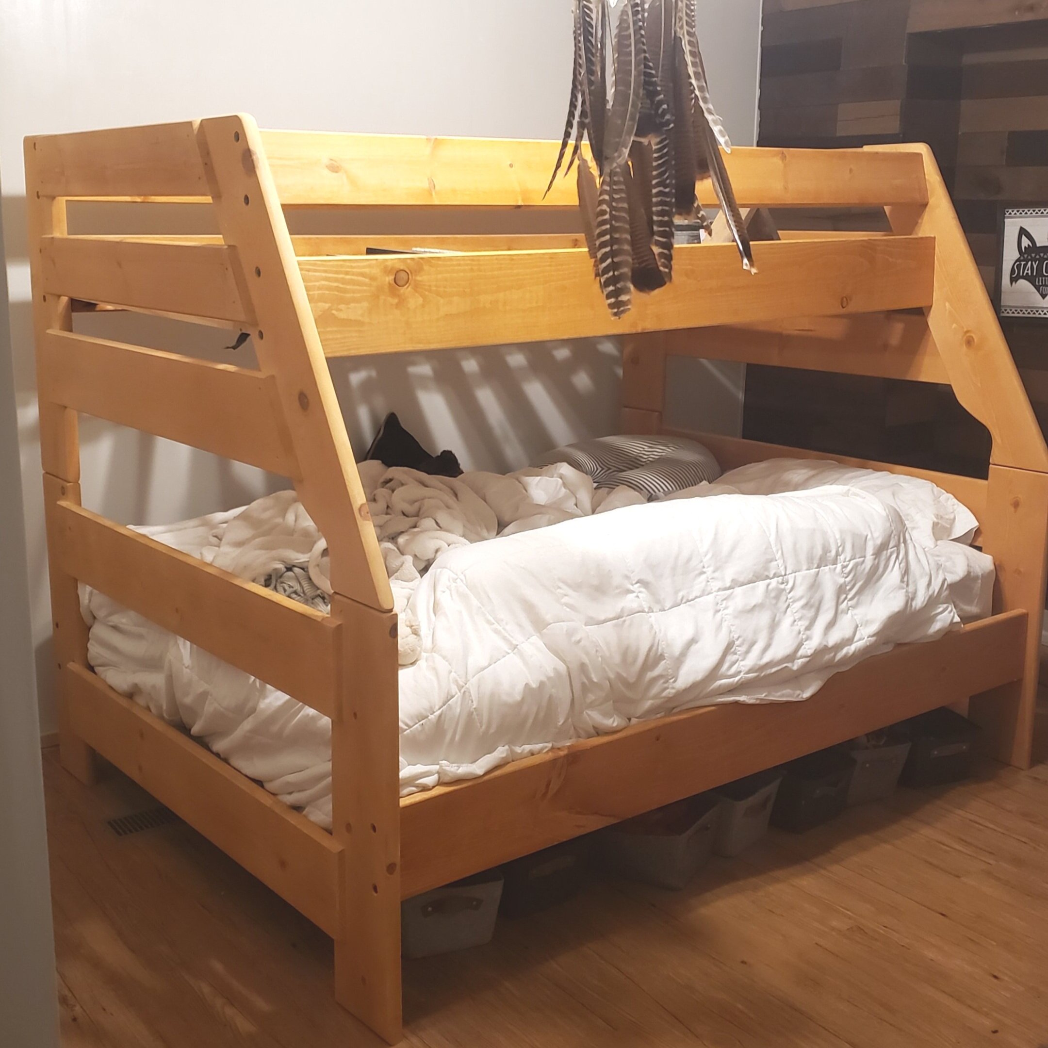 whitewashed bunk beds