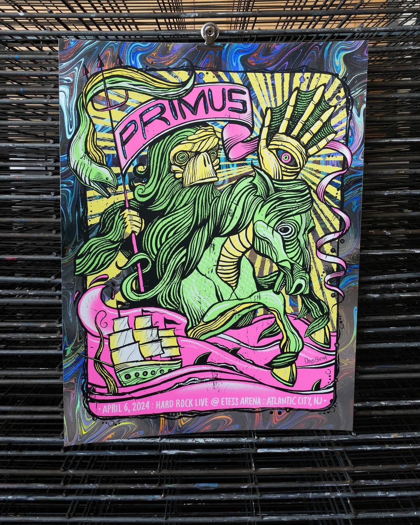 Had the pleasure of having these awesome @primusville posters on press earlier this year. Featuring some killer art from @dougboehmart 

These were four &amp; five layer screen prints printed with multiple variations of paper and ink colors. Includin