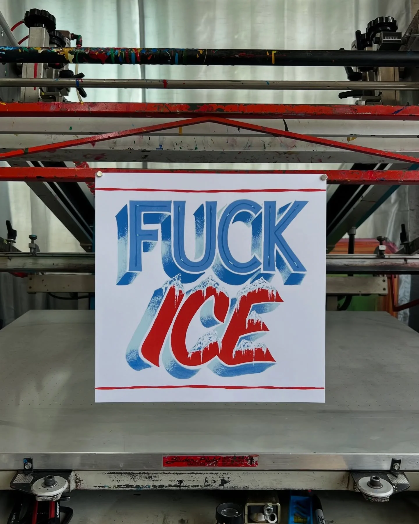 Excited to share a collaboration with @keystonesignandcompany - Benefiting @vamos_juntos_  a community-led, Latine immigrant organization in South Philadelphia.

Prints available at FourFingerPress.com &mdash; Link in bio (is that still a thing?)

Ch