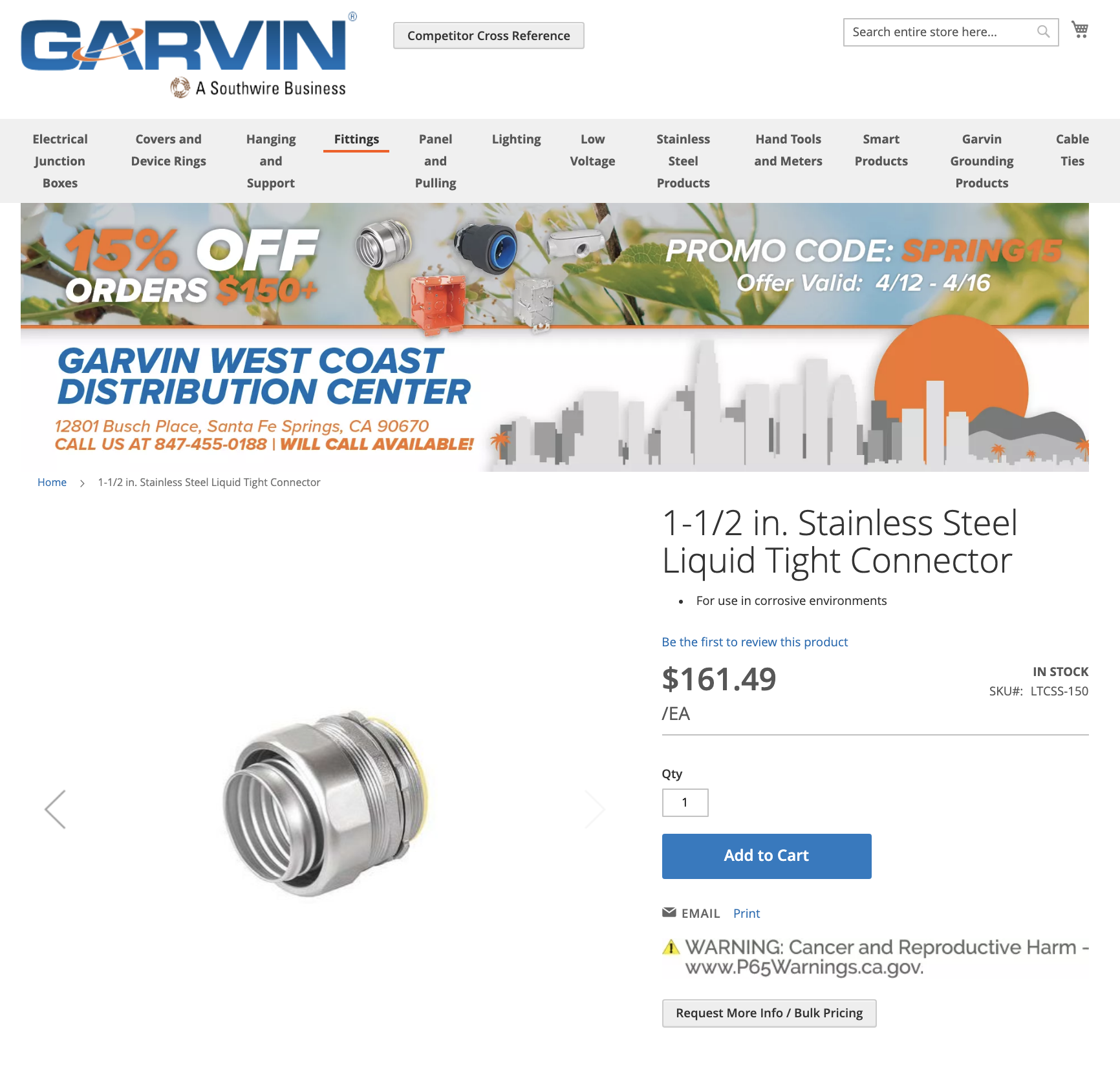 Here is another shot of a product page from garvinindustries.com