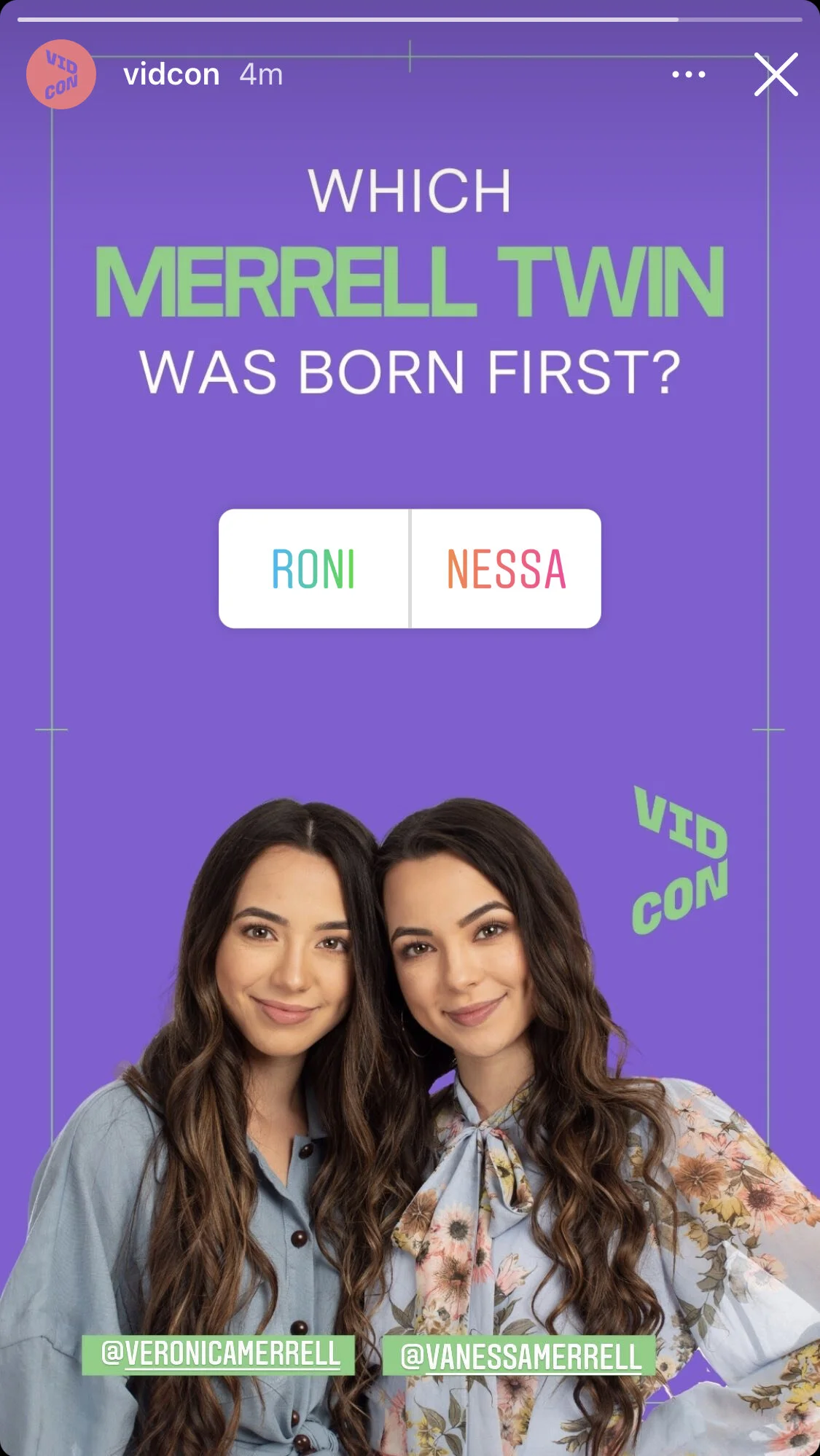 Merrell Twins story graphic