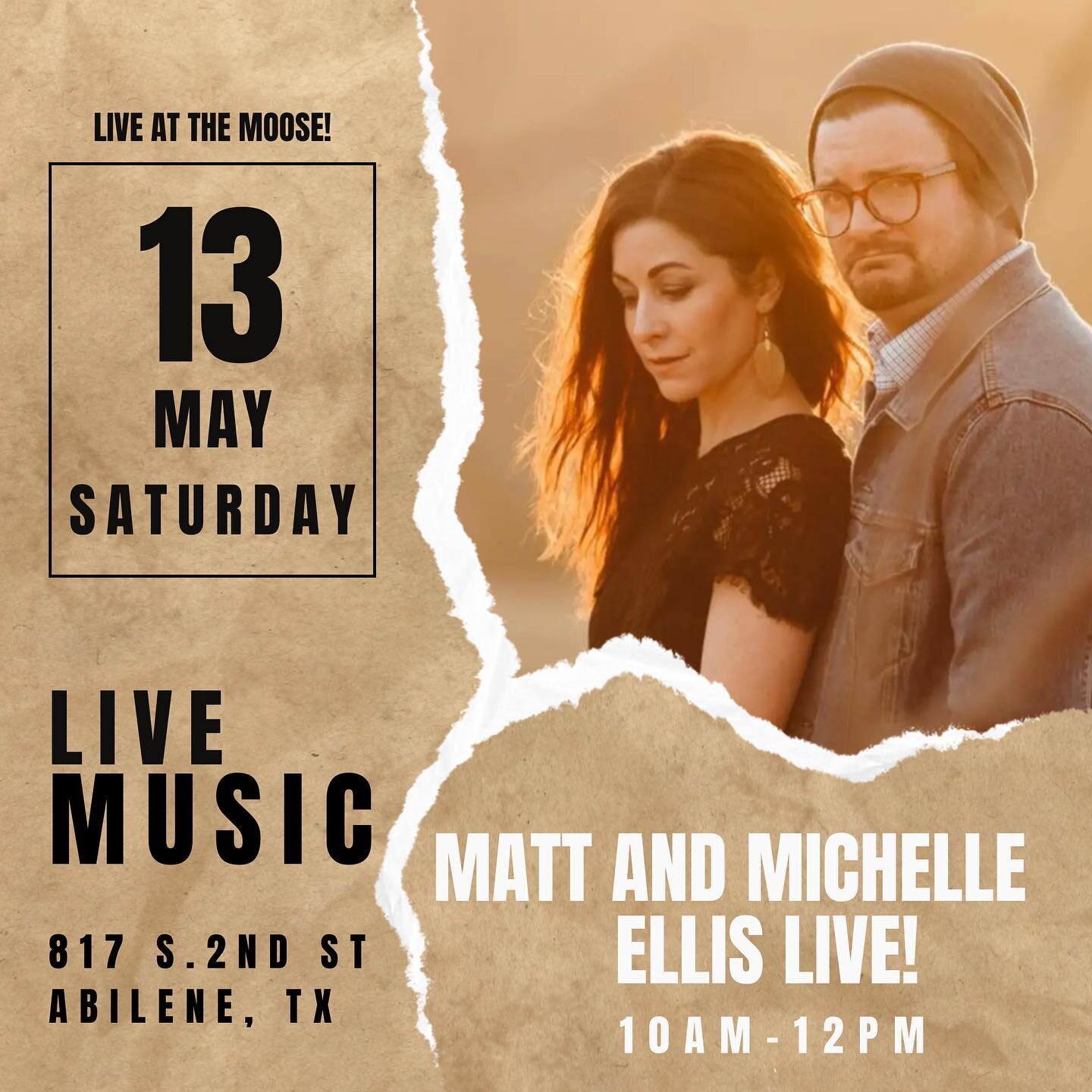 Come see Matt and Michelle Ellis LIVE tomorrow morning at the Moose! Enjoy some great coffee and great music! 
#MooseMountain #LiveMusic #ShopLocal