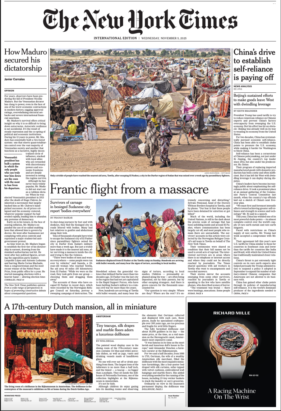 "FRANTIC FLIGHT FROM A MASSACRE" 