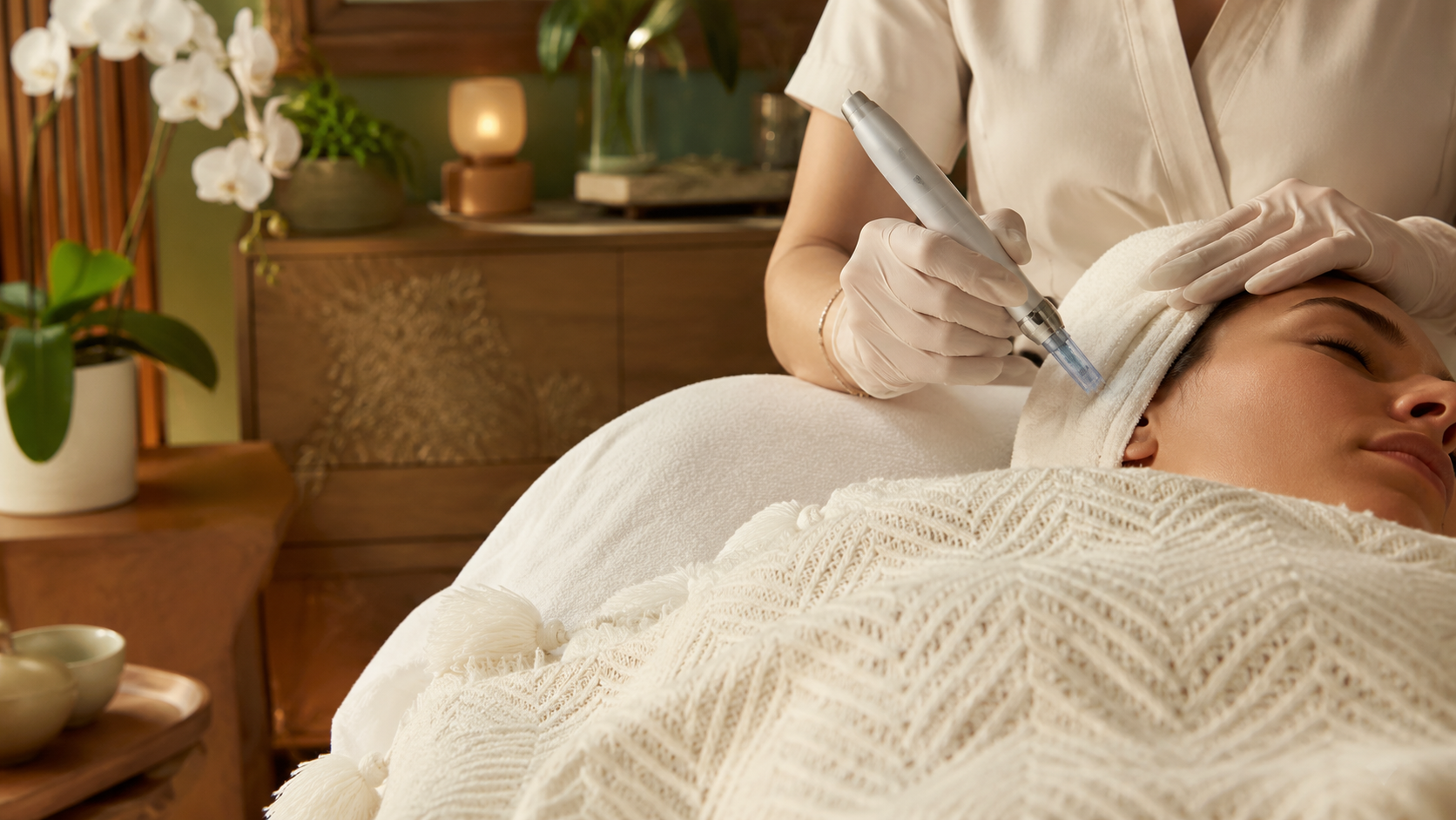 Microneedling skin treatment