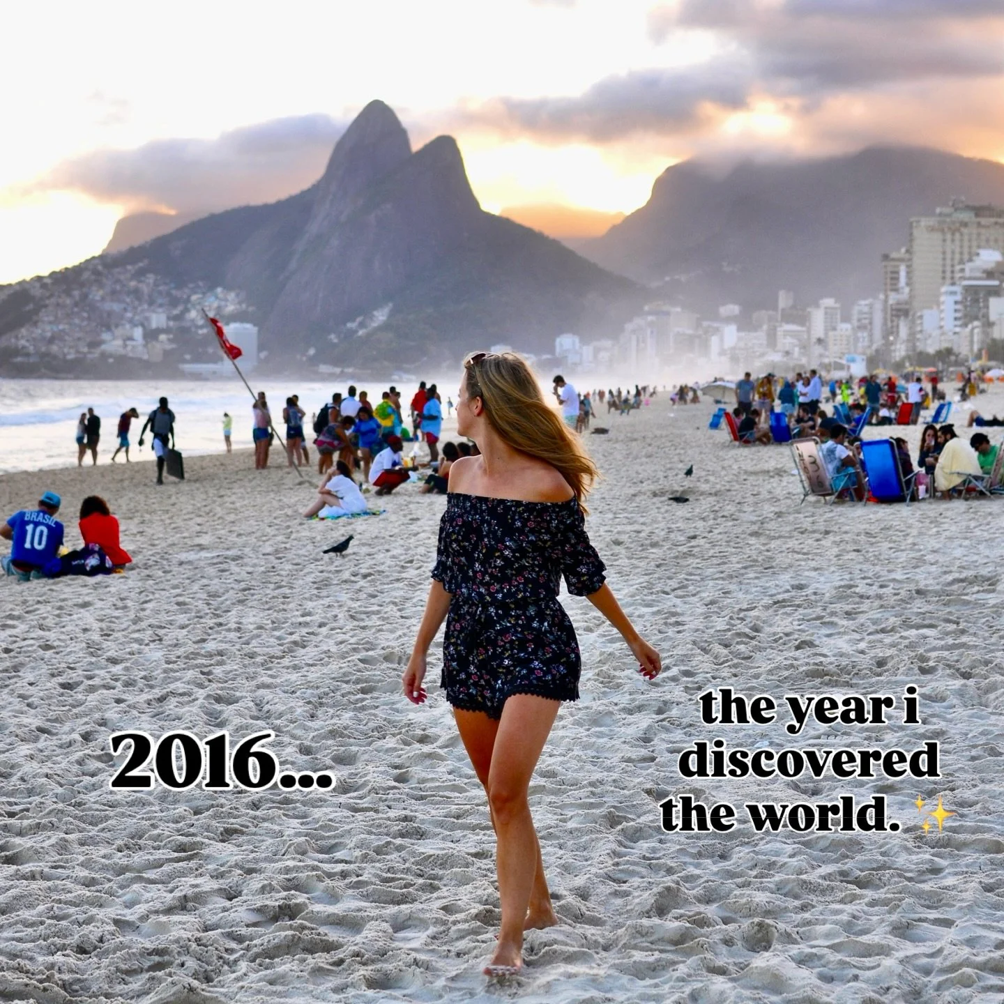 hopping on this 2016 throwback trend because this year was QUITE significant for me. 🥹✨

before going to Rio de Janeiro to see my bestie swim in the 2016 Olympics, i thought &ldquo;travel&rdquo; meant Mexican all-inclusives, Hawaiian holidays, and m