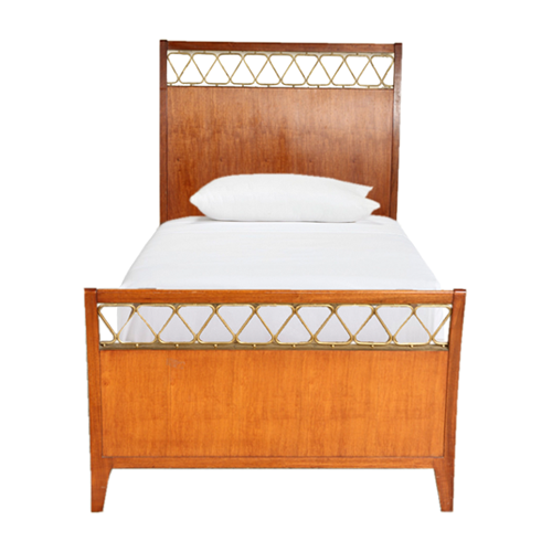 Paolo Buffa Twin Size Bed Rosewood, Vintage Spindle Twin Bed Frame
