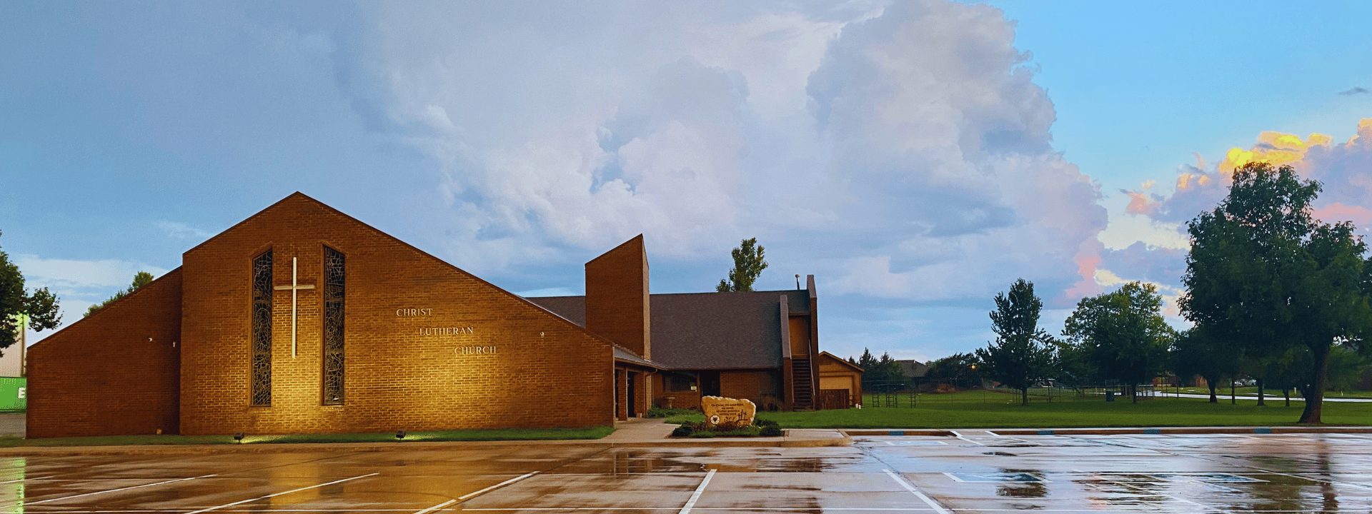 Christ Lutheran Church building exterior in Mustang OK traditional LCMS Christian congregation