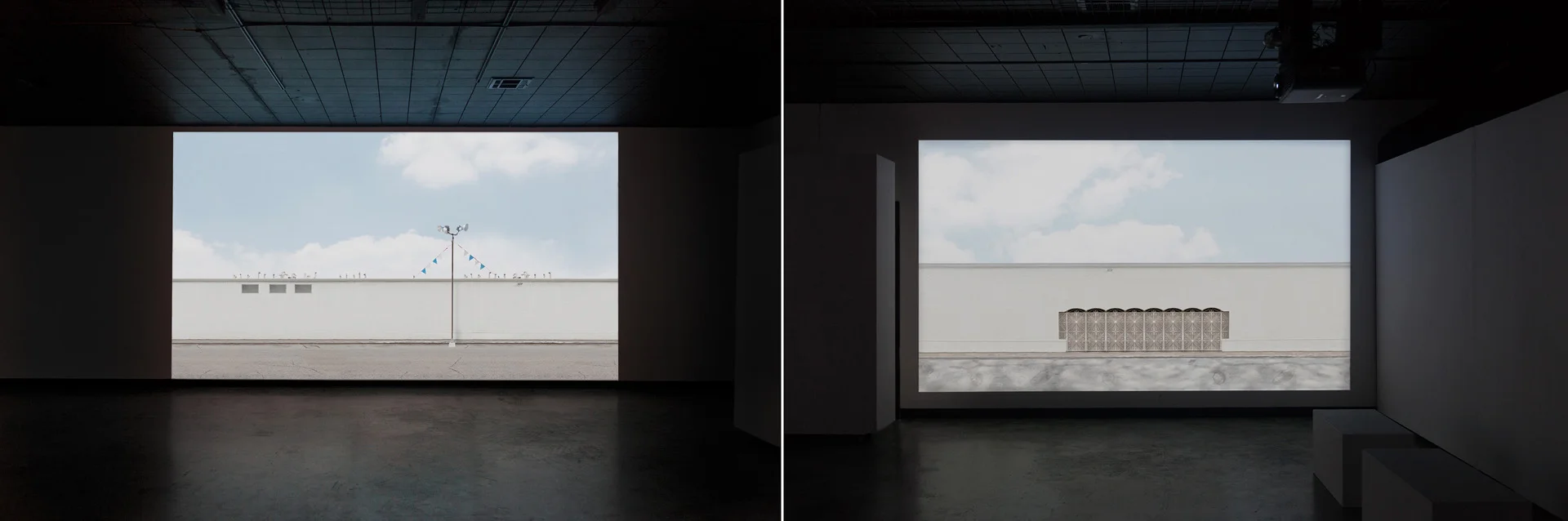 Still , 2 channel video installation from Still exhibition at WTW Gallery, Austin, TX, 2013