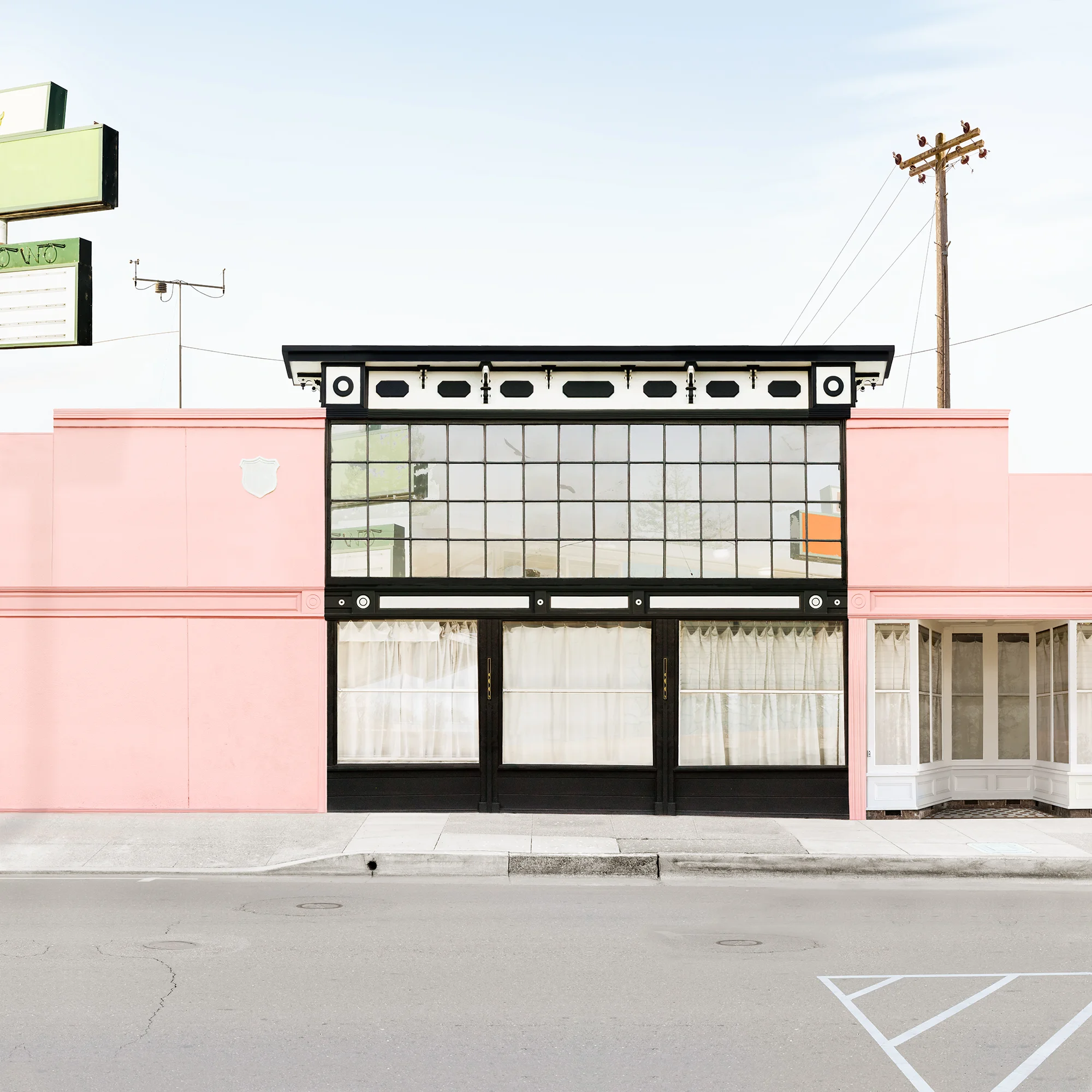 Pink, Black, White , 43 x 43 inches, archival pigment print, Harmon Guest House, 2018
