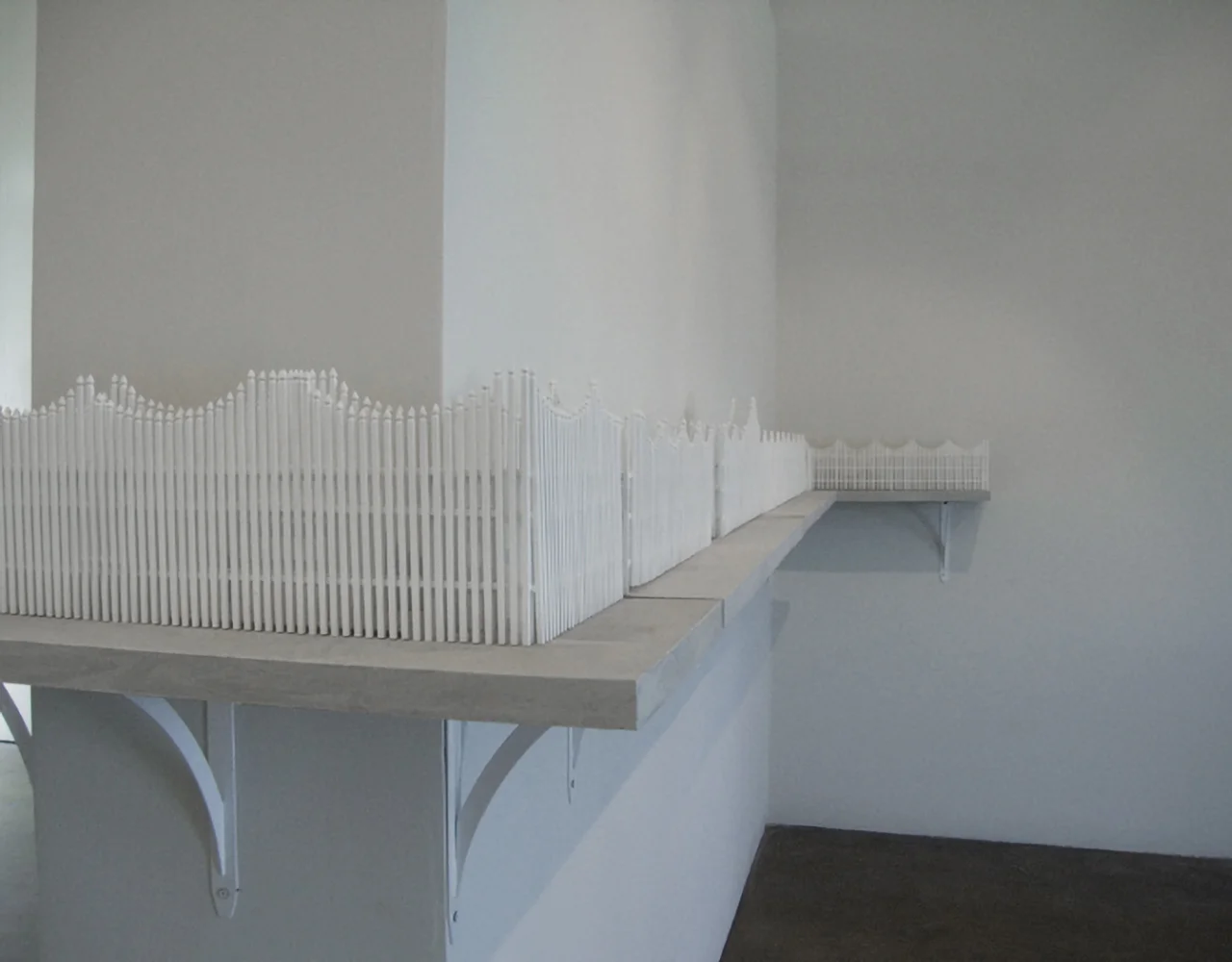 Installation view (detail), Fence exhibition, Eye Lounge Gallery, Phoenix, AZ, 2007