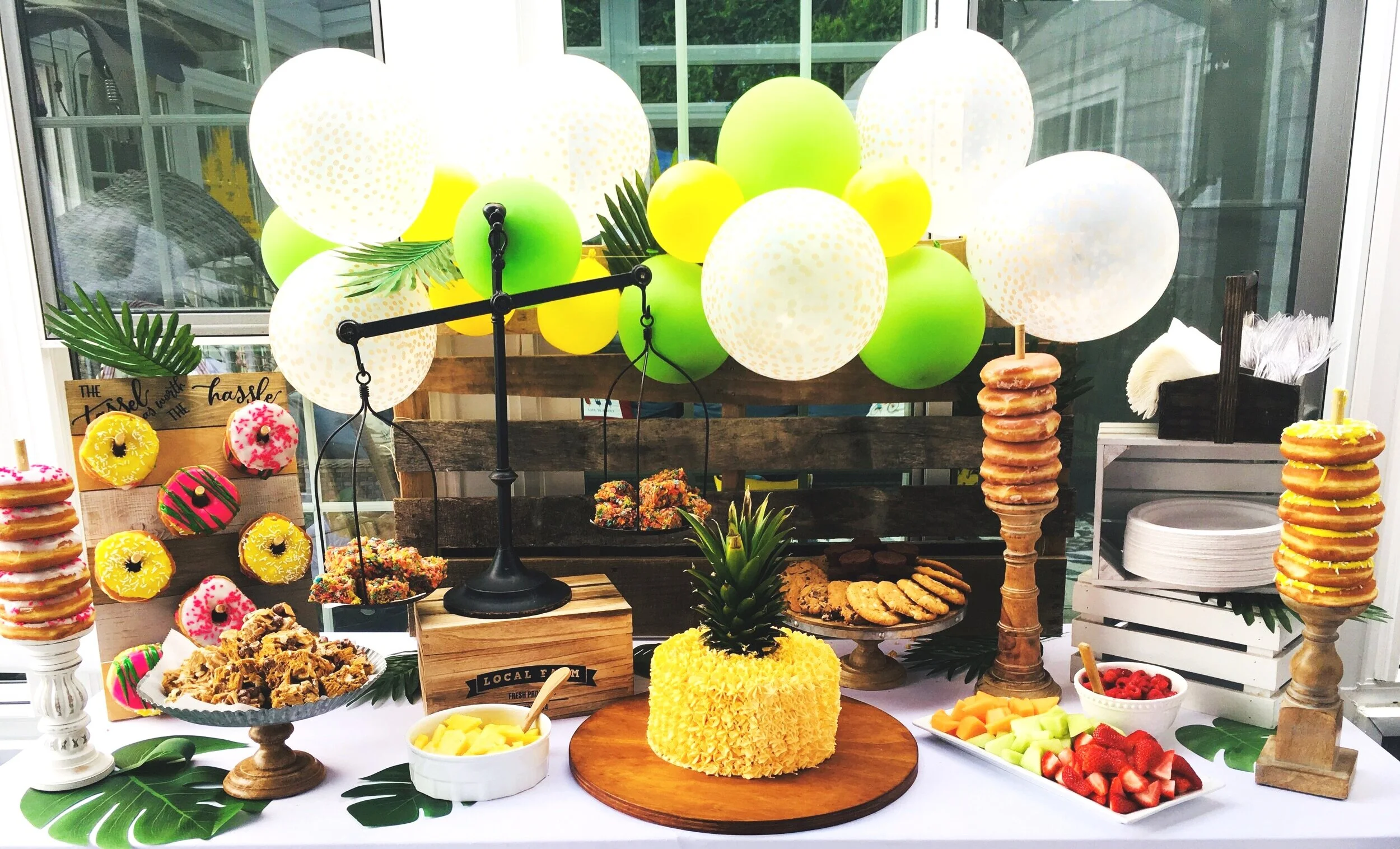 HandleBar Services portable bar and buffet setup providing cocktails and full event serving experience.