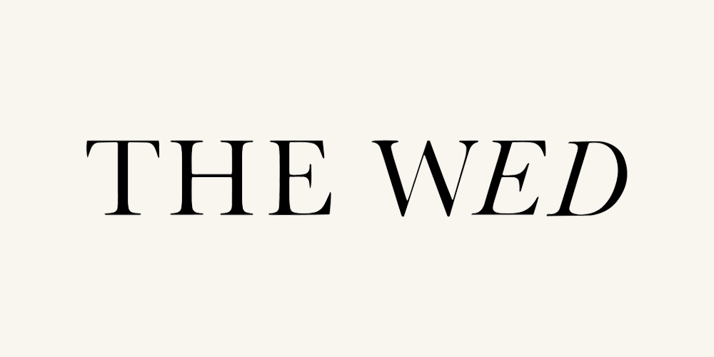 Text that reads 'THE WED' in black, stylized font on a light background.