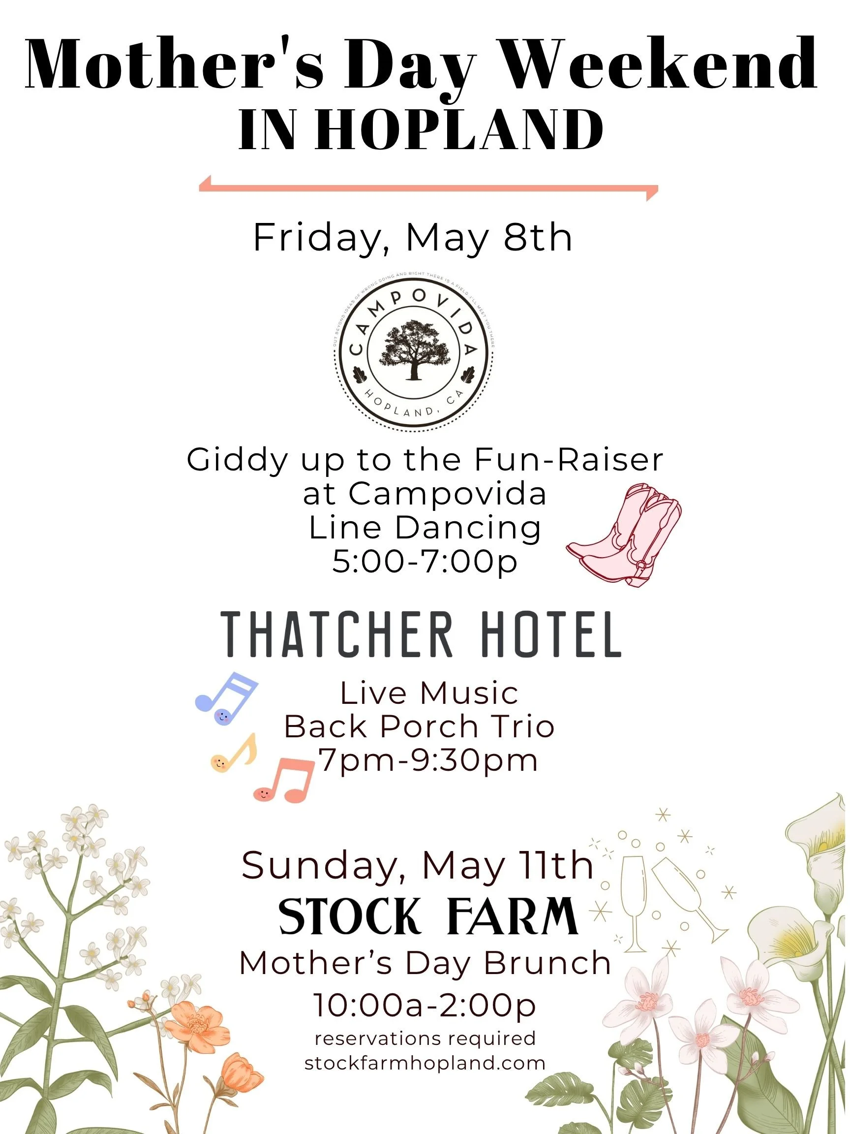 Mother's Day Weekend in Hopland
