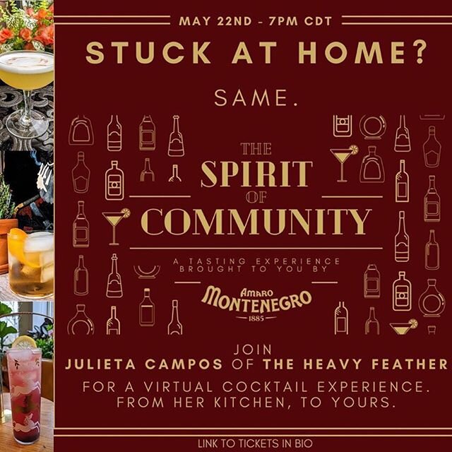 @heavyfeatherchicago&rsquo;s  own @hoolie.hoo will be giving a virtual cocktail experience partnering with Amaro Montenegro. Link in their bio for tickets to the show!
