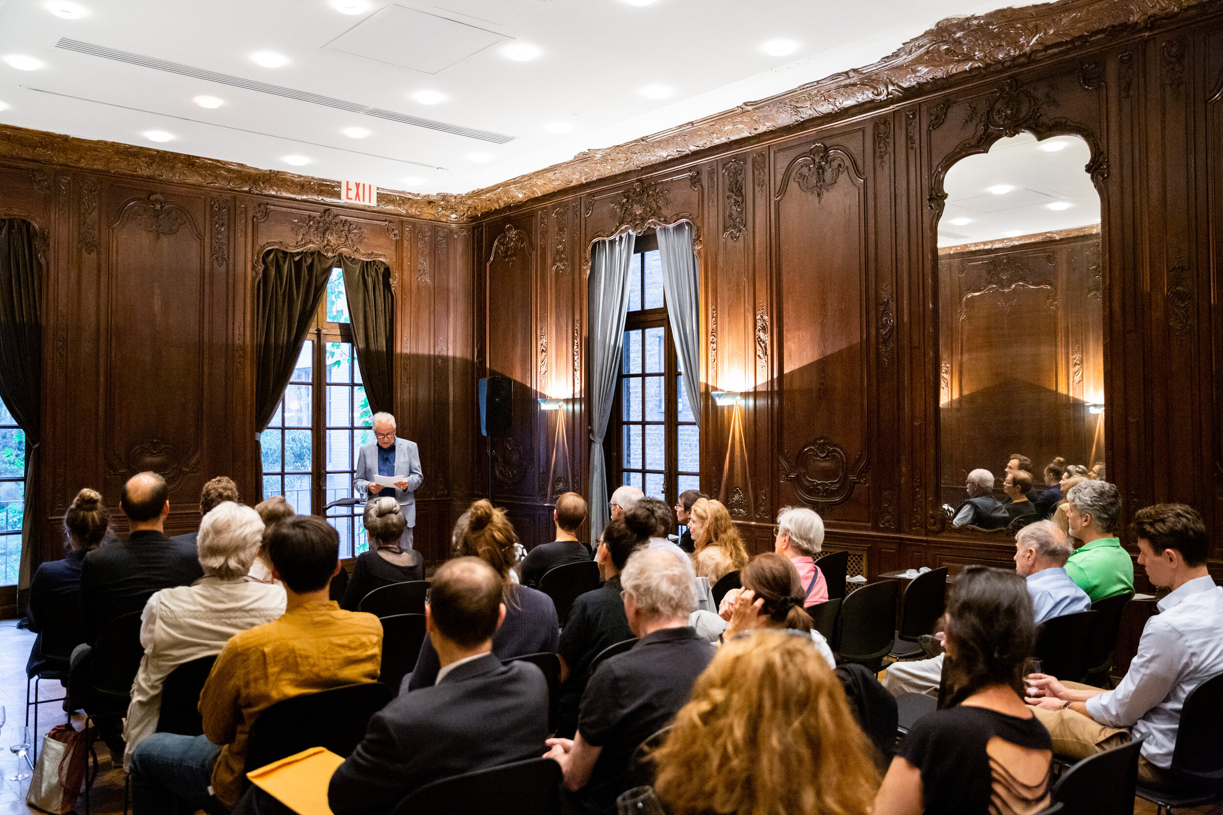  20 SEP 2019, MANHATTAN, NEW YORK: Lecture & conversation with Annie Pfeifer, Assistant Professor,Department of Germanic Languages, CREDIT: SARAH BLESENER 