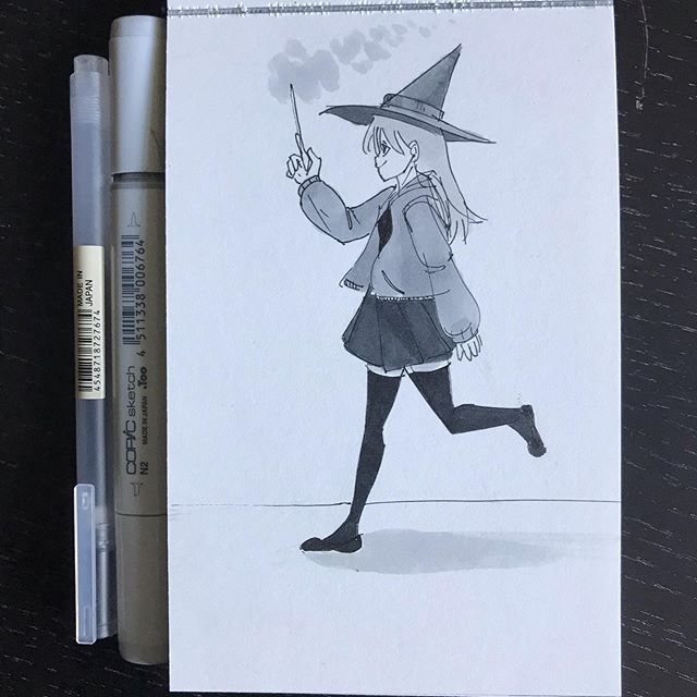 #witchtober !  Just a witchy stroll. .
.
.
#Inktober #Art #Copic #Drawing #Drawings #Ink #illustration #sketch
#Sketchbook #Challenge #2019 #October #Artist #Witch #Witchtober #Inktober2019 #ink #CoppicMarkers #inkedgirl #illustration #art #artist #a