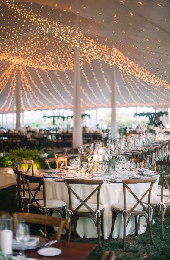 Pole top tent wedding