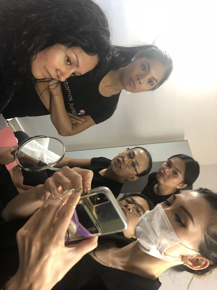 Renée sharing techniques with training students