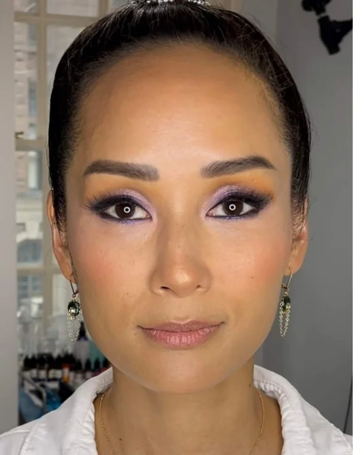 After hybrid brow treatment — full natural eyebrows on medium skin tone — Le Kitsuné NYC