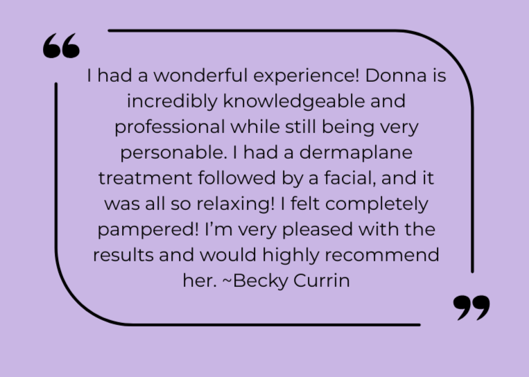 Quote by client Becky Currin