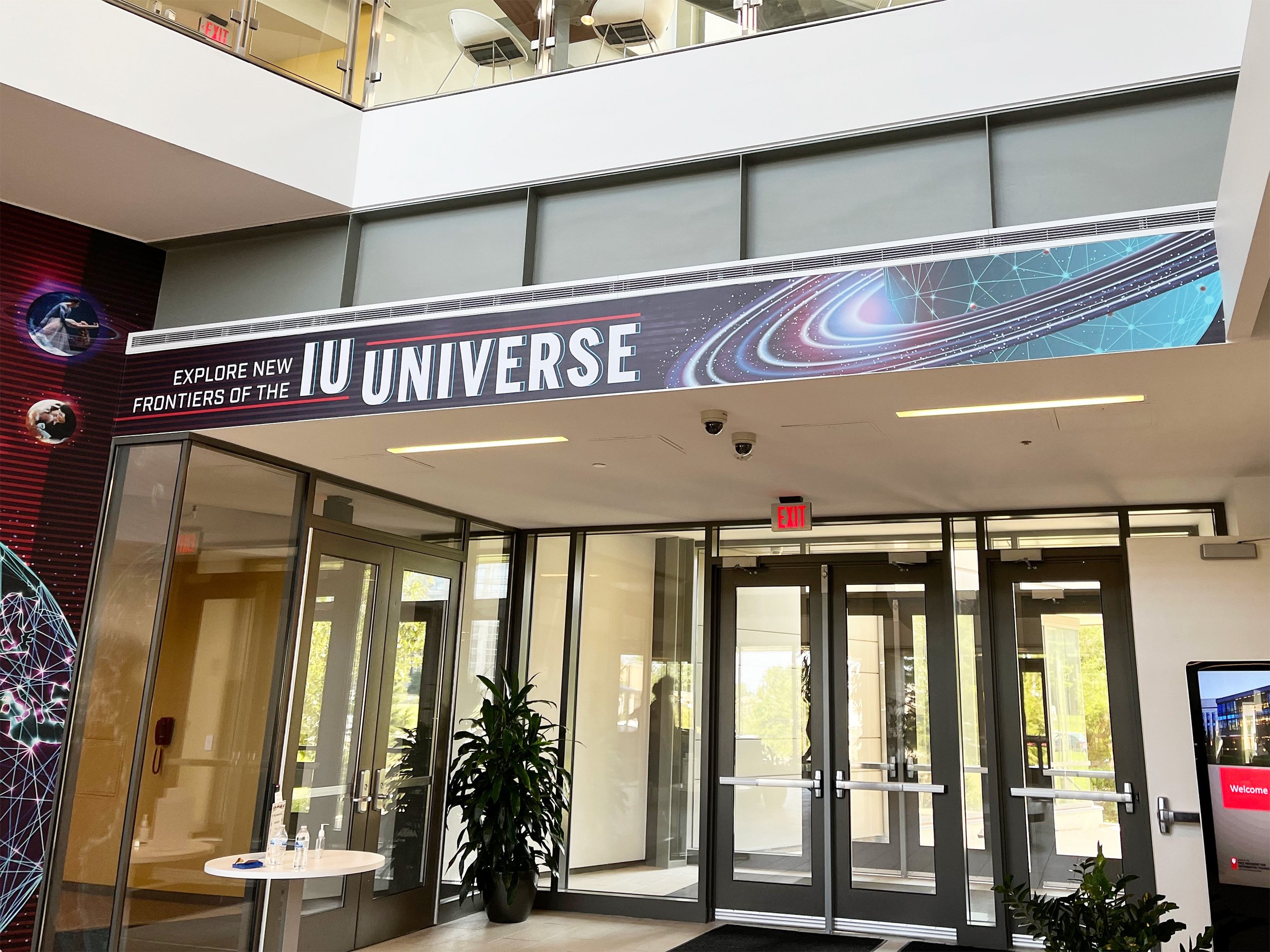 IU's CIB lobby mural bulkhead extension