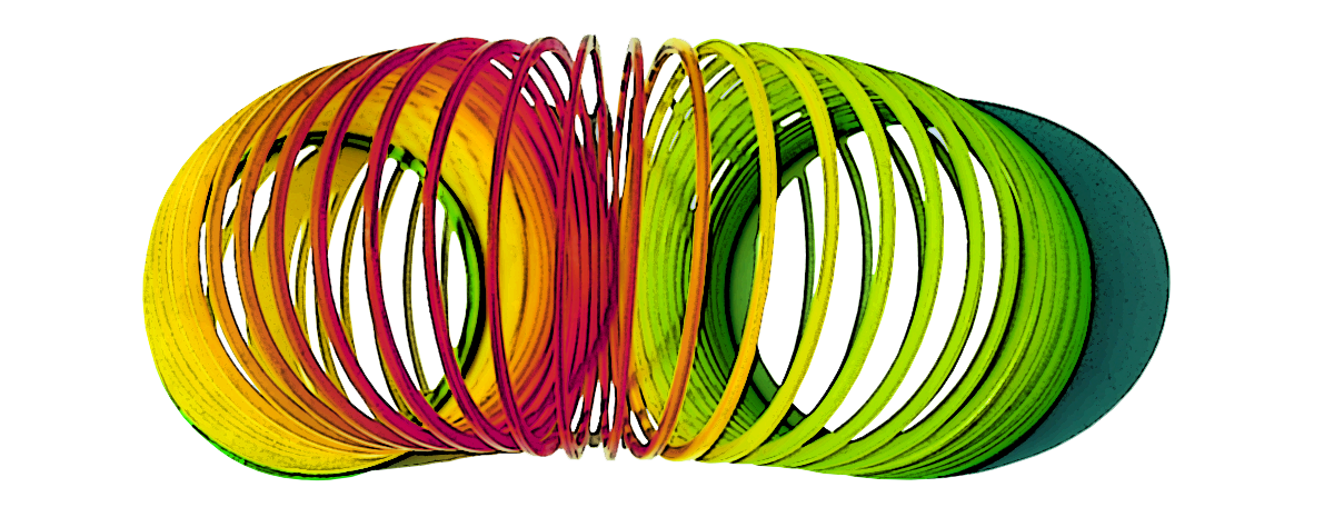 rainbow Slinky from above