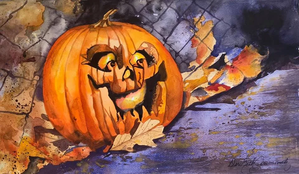 Watercolor Class: Jack-o-Lantern