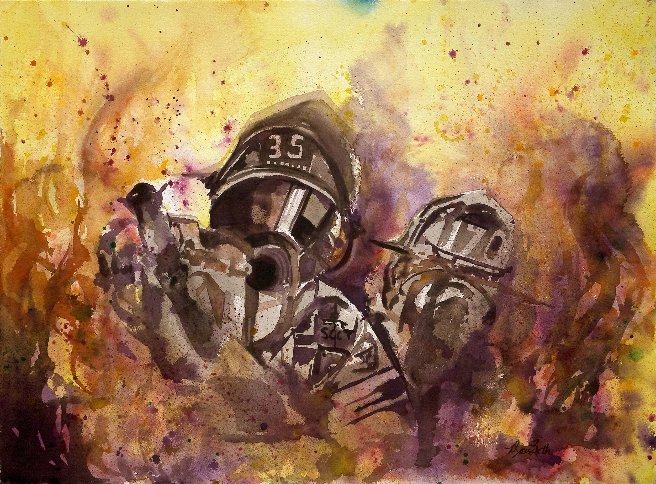 "Into the Flames" – fire fighter commissioned piece