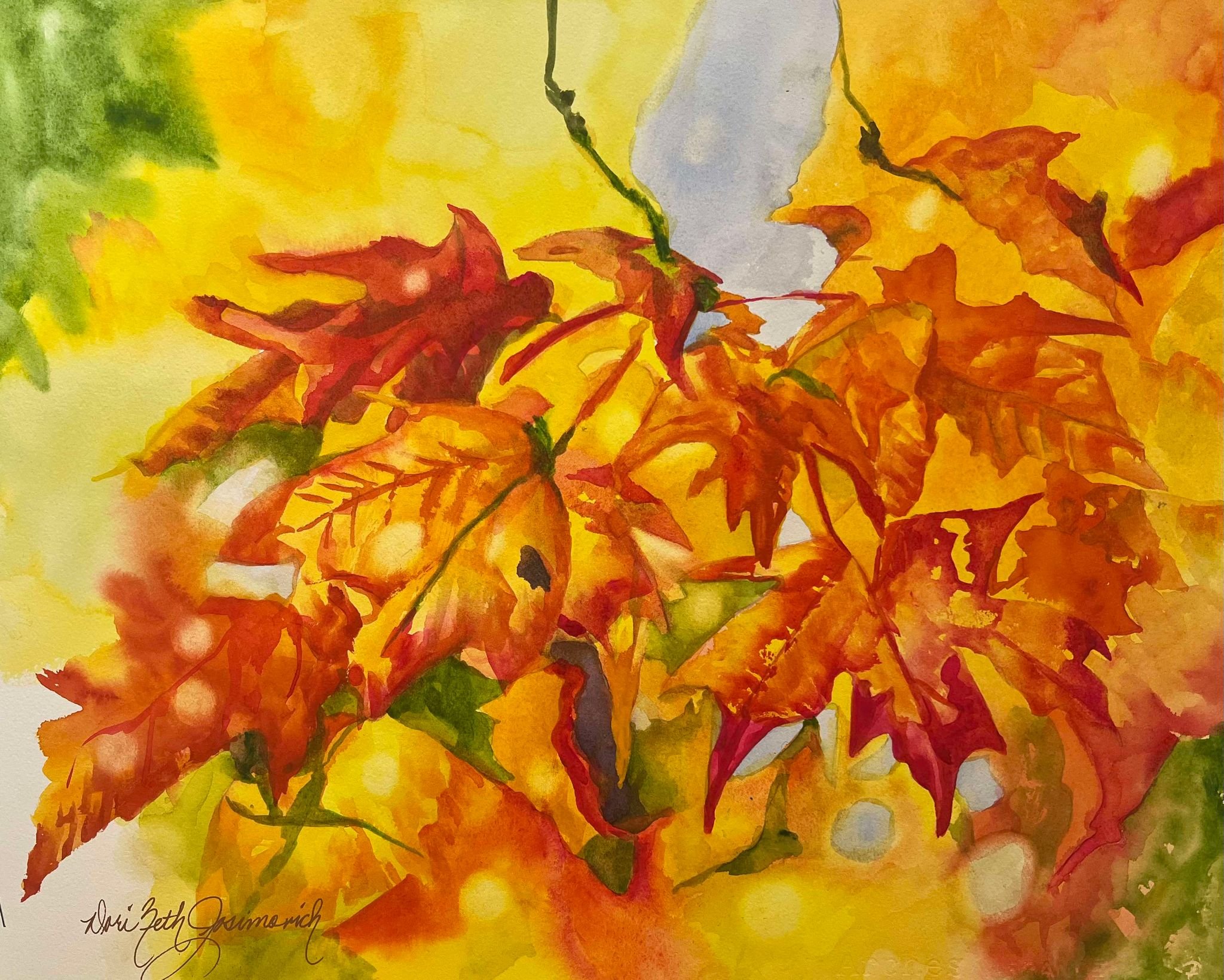 Autumn Leaves Watercolor Class - (In-Person Only) October 19th, 2024