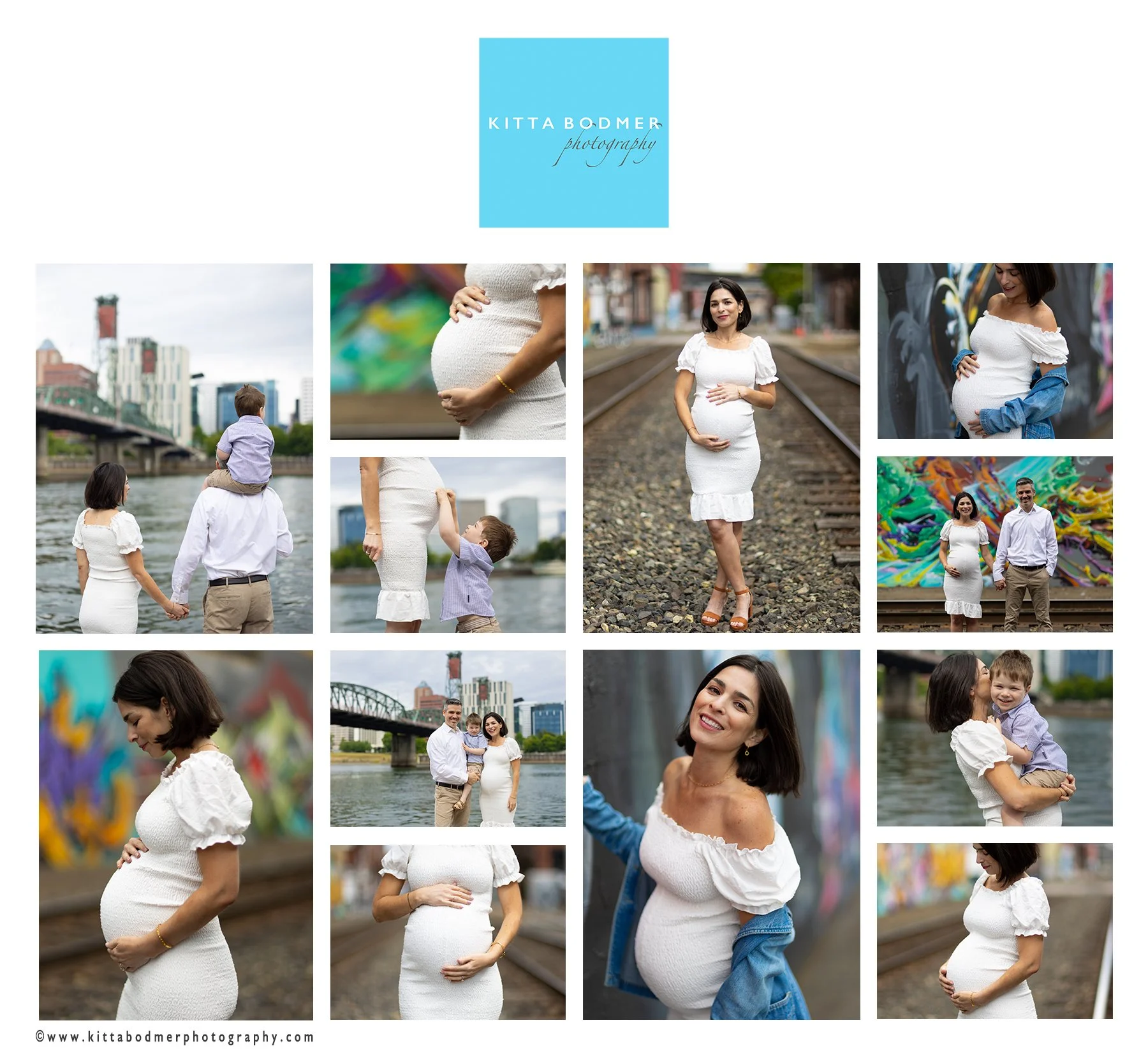 Urban edgy style maternity photos that made absolutely fabulous by the best choice in stretchy belly dresses | Kitta Bodmer Photography