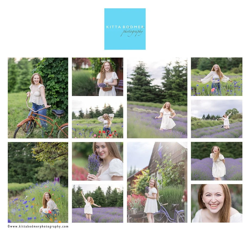 Portland Area Lavender Fields are excellent for Senior Photos | Kitta Bodmer Photography