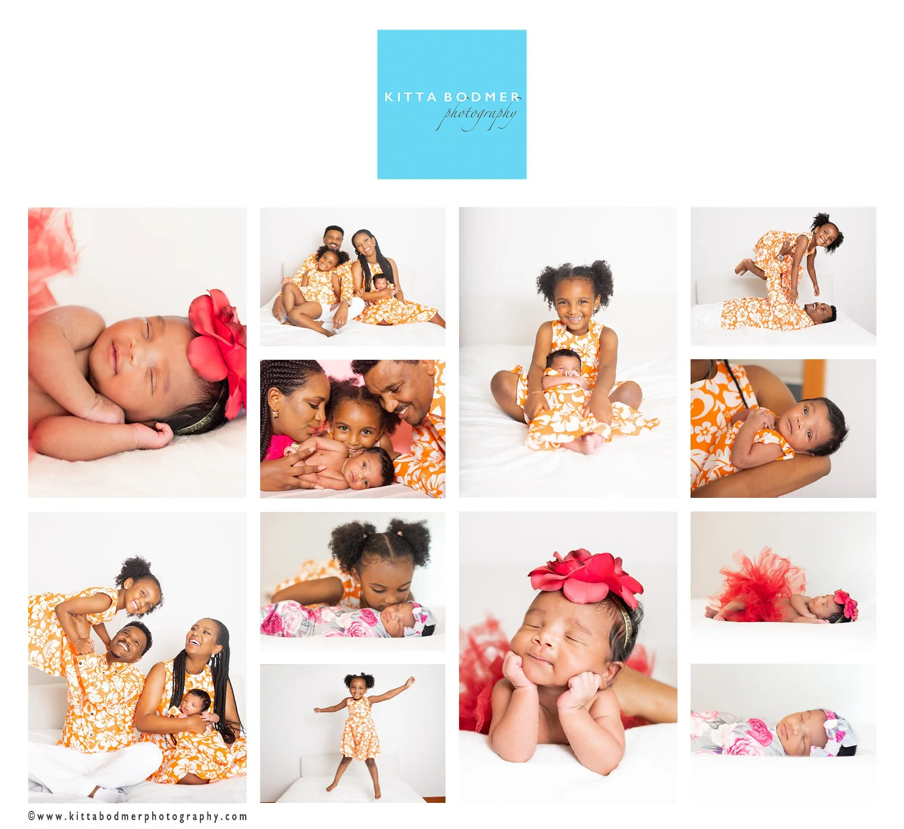 Bouncing on the bed with older siblings is always a part of newborn photos | Kitta Bodmer Photography