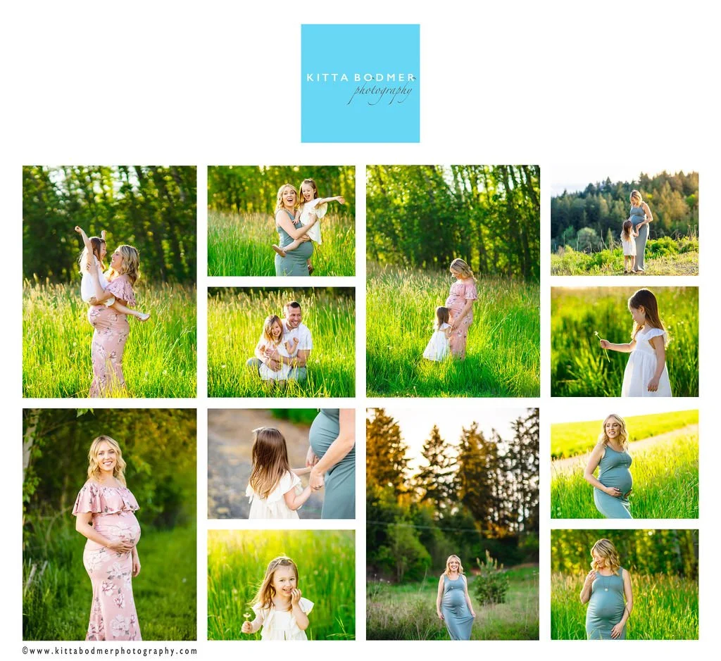 Backlighting in a farmers field in Bethany for stylish and romantic maternity photos | Kitta Bodmer Photography