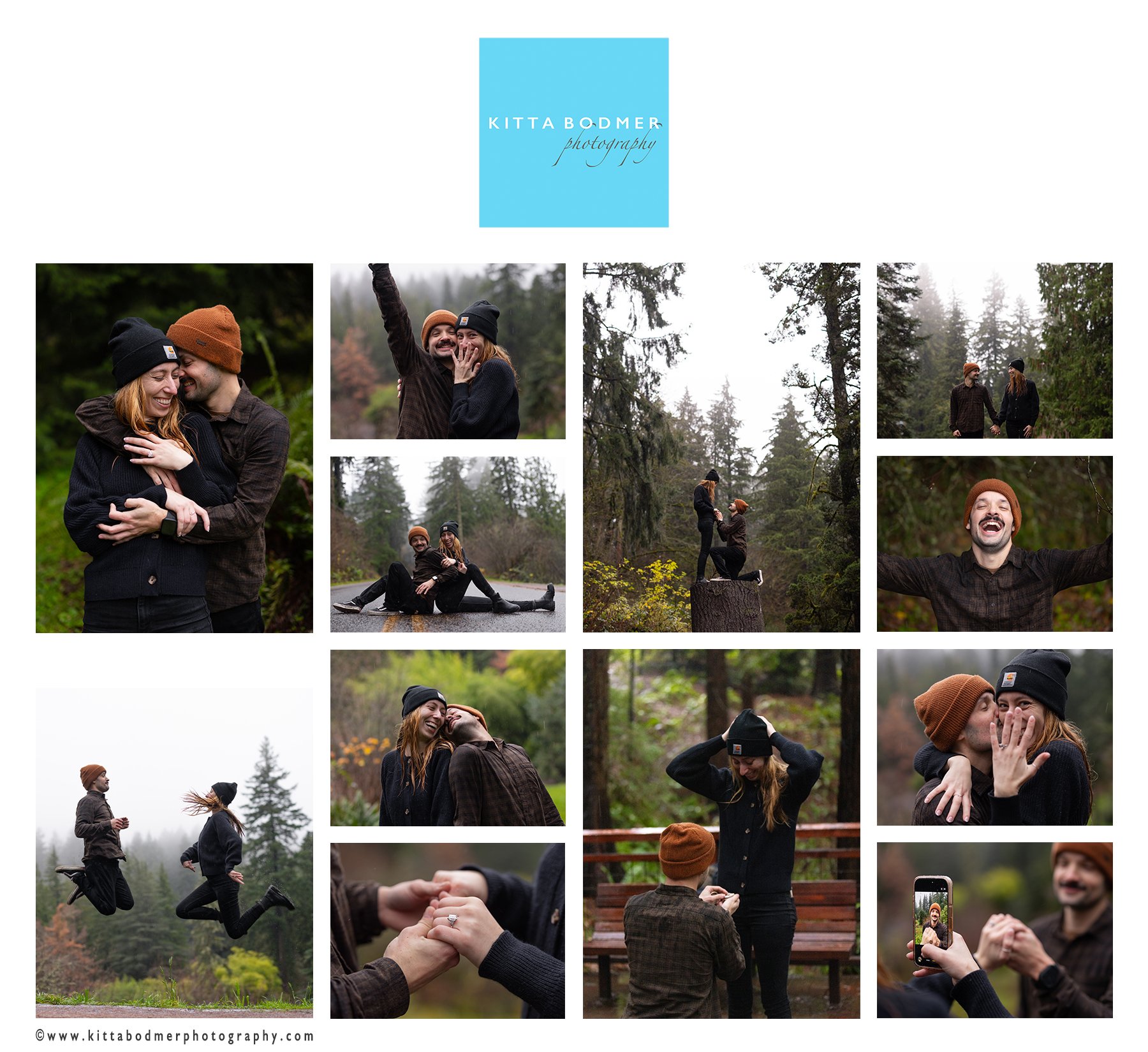 Winter is a great time to bring a secluded rain forest vibe to your proposal and engagement photos in Portland OR | Kitta Bodmer Photography