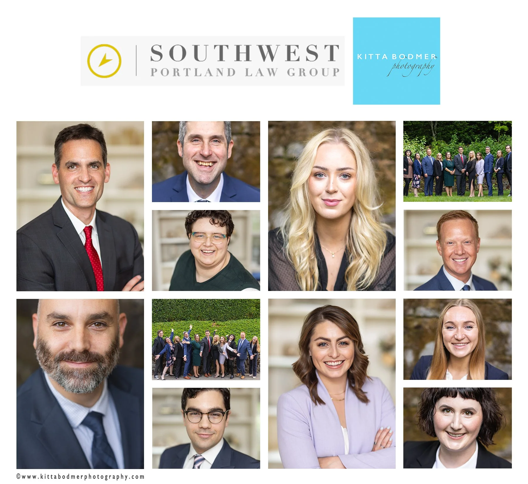Southwest Law Group in Portland Oregon delivers services in estate planning, wills, trusts, probate.  Kitta Bodmer Photography has delivered headshots and group shots.
