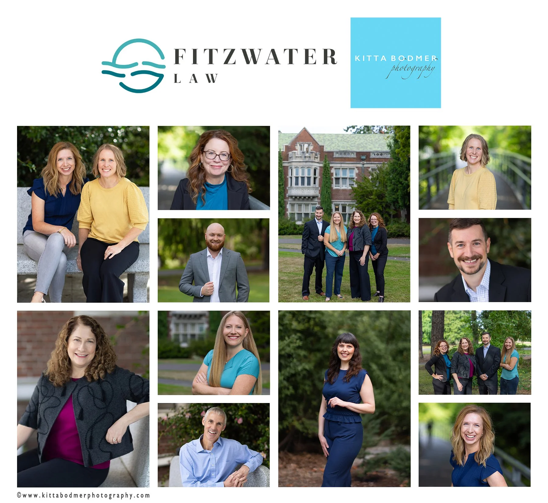 Fitzwater Law is on of Portland Oregons oldest estate planning and guardianship firms.  Kitta Bodmer Photography has shot headshots and group shots for the website.