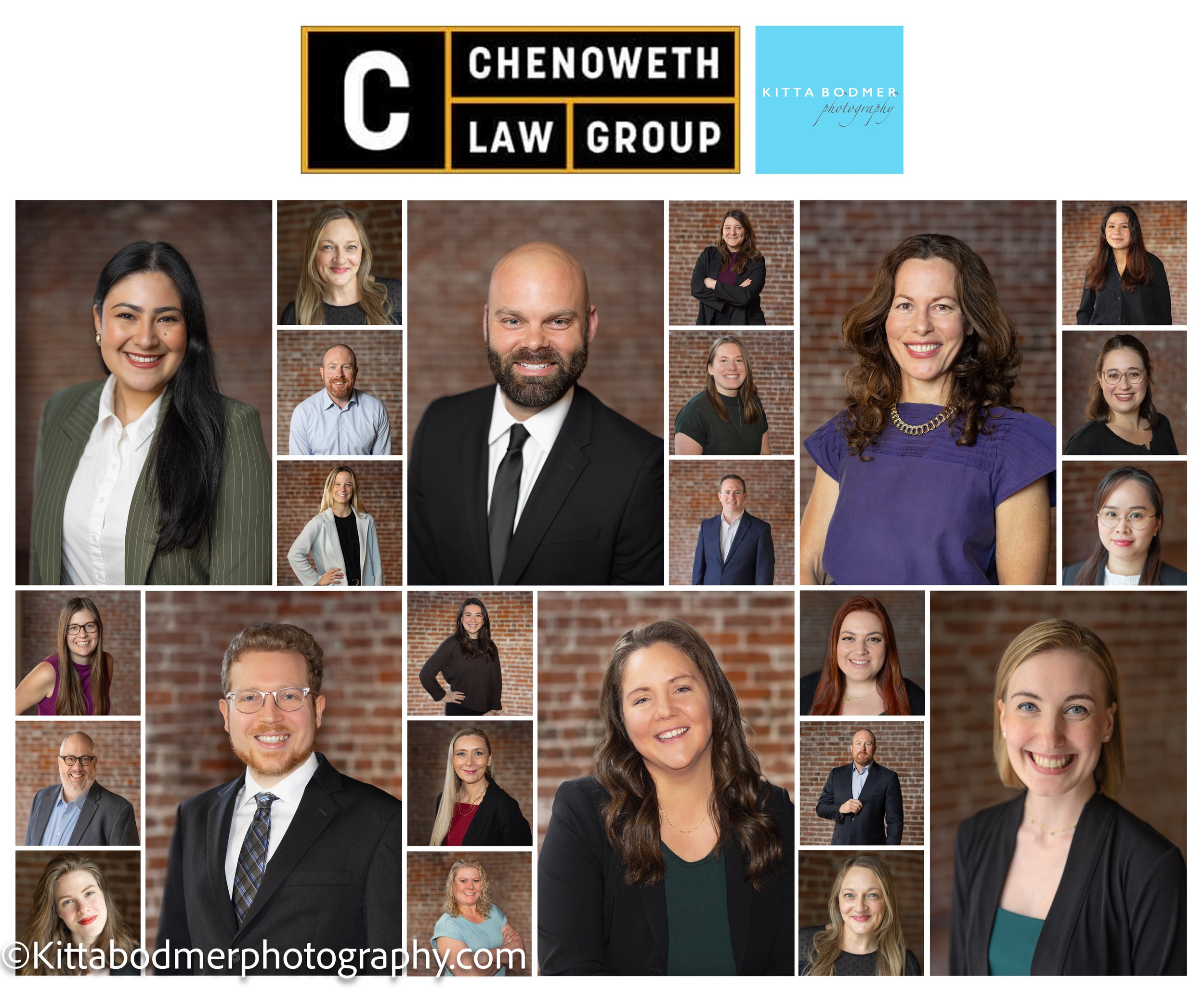 Chenoweth Law Group are trial attorneys in Portland Oregon. Kitta Bodmer Photography has supported the staff with headshots.