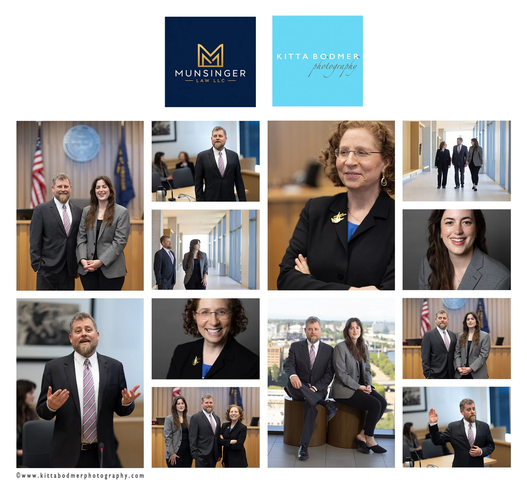 Munsinger Law is an employment law firm in Portland Oregon.  Kitta Bodmer Photography  has provided headshots and at work photos for their website.