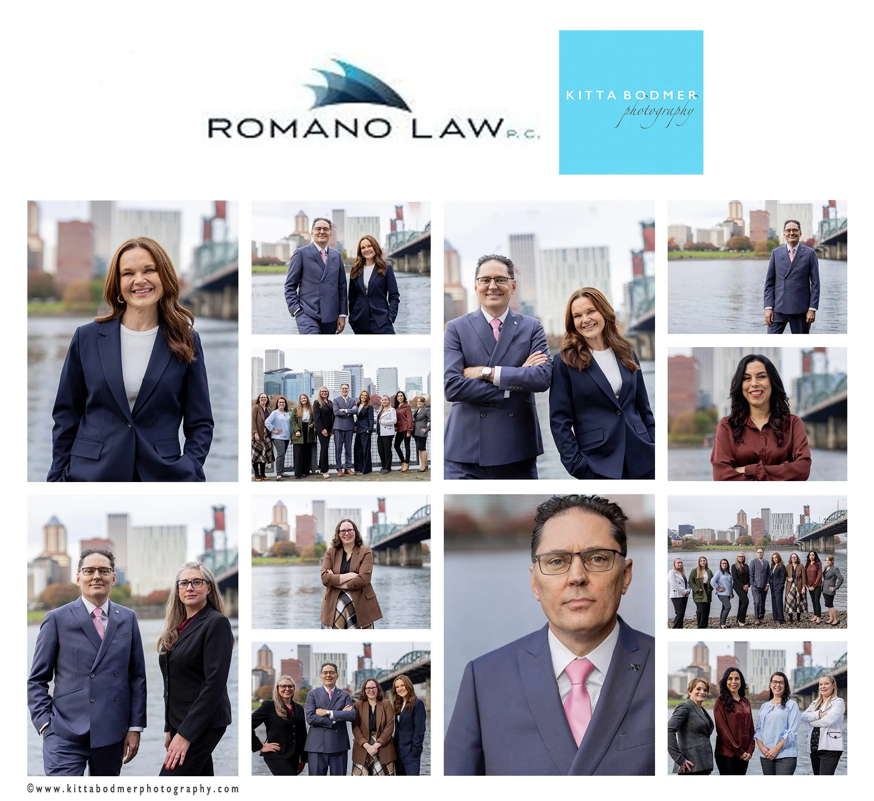 Romano Law in Portland Oregon provides divorce and family law services.  Kitta Bodmer Photography has delivered headshots and office environment photography for their website.