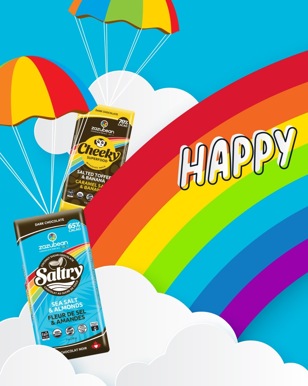 💛 Cheeky&rsquo;s got that smooth banana caramel charm 🍌
💙 Saltry&rsquo;s bringing sea salt swagger 🧂

Wrapped up in our rainbow-best and ready to celebrate🌈✨
This Pride Month, we&rsquo;re dressing loud, loving louder, and snacking like we mean i