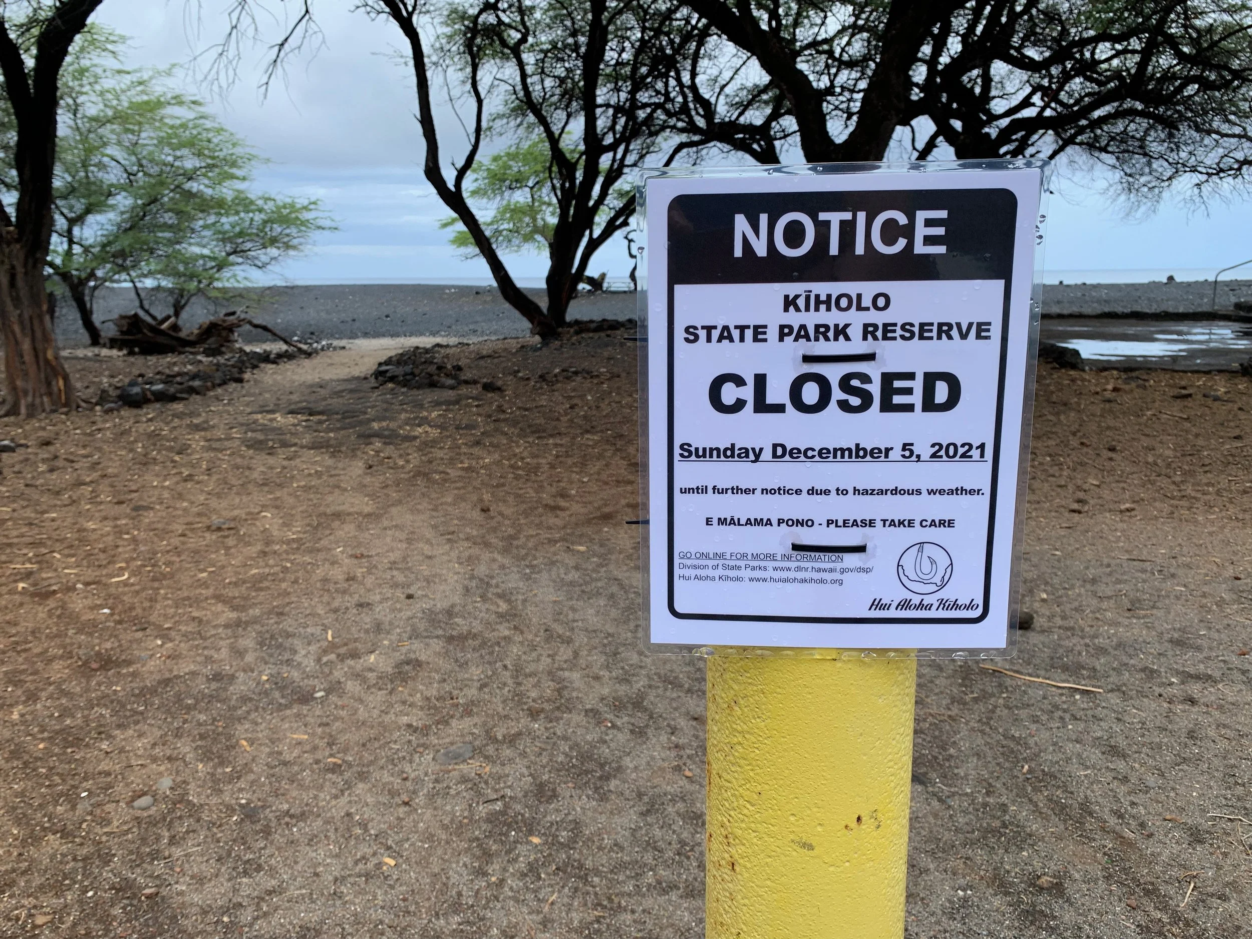 Park Closure Continues: Monday, December 6