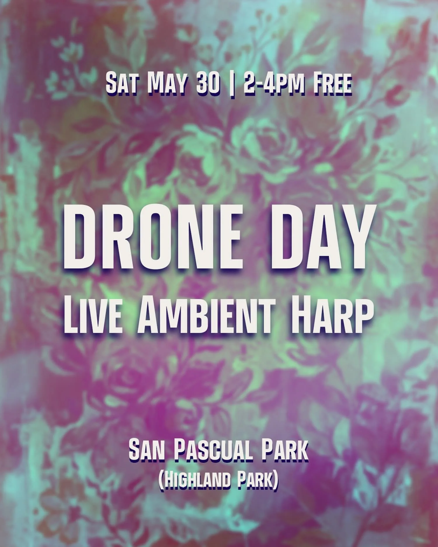 🌻 celebrating drone day this sat by making sounds at the park by my house, come by if you want to lay in the grass for a bit and drift ☁️🌤️