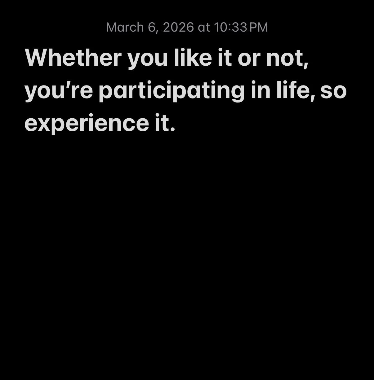 Don't Forget to Live