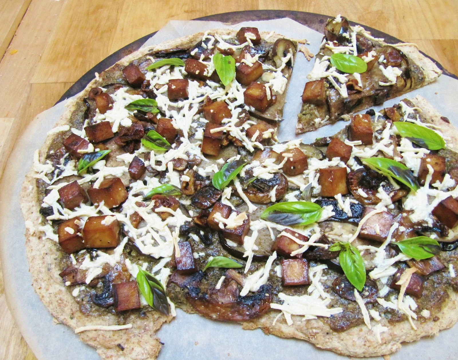 Pesto Mushroom Pizza.JPG
