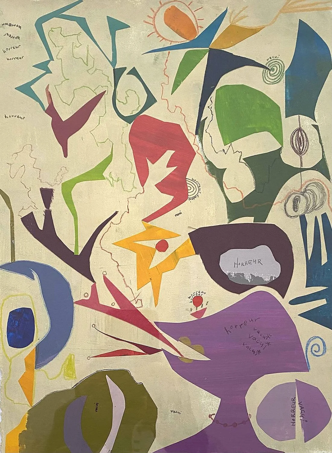 Horreur Vacui
Painted Paper Collage
15" x 11", 2024, SOLD