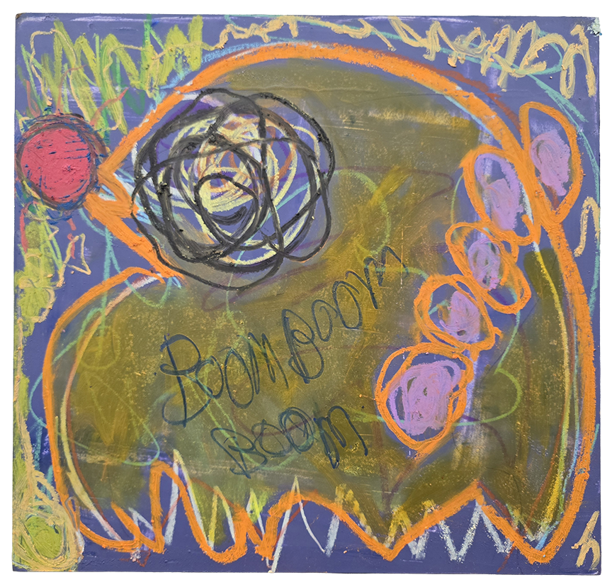 The Kiss
Oil and wax on board
14.5" x 15.75"