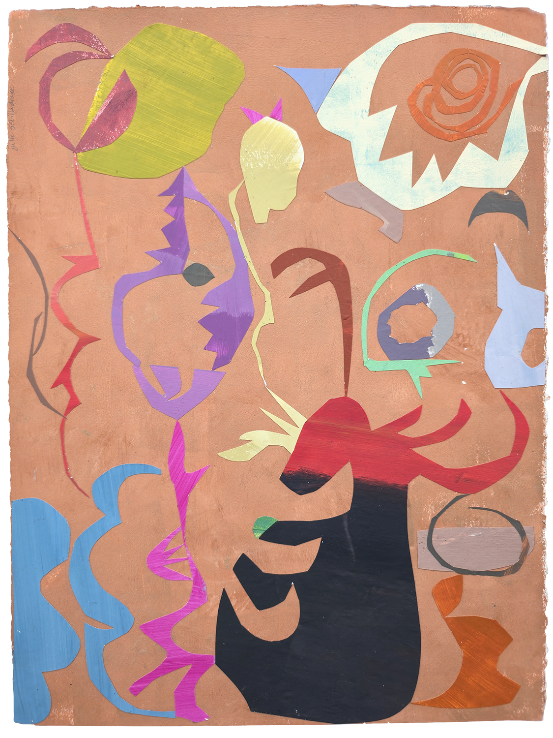 Fireside Chat
Painted Paper Collage
15" x 11", 2024