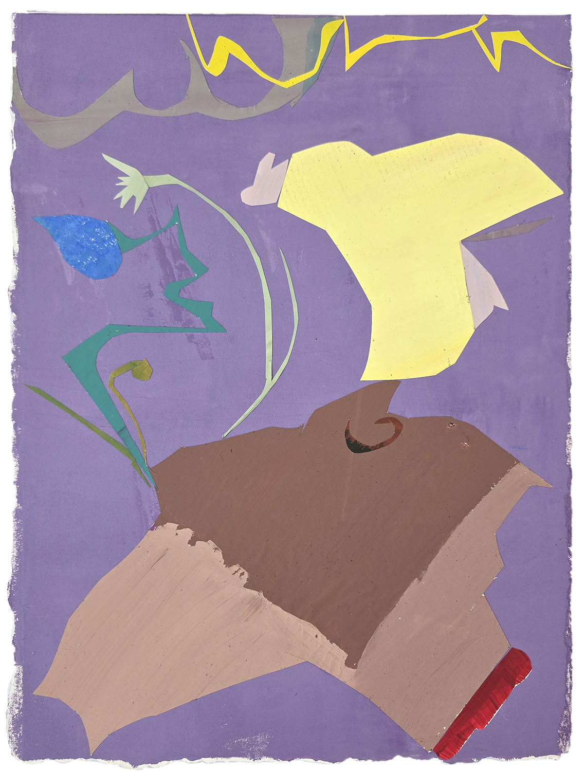 Only If There Are Angels
Painted Paper Collage
15" x 11", 2024