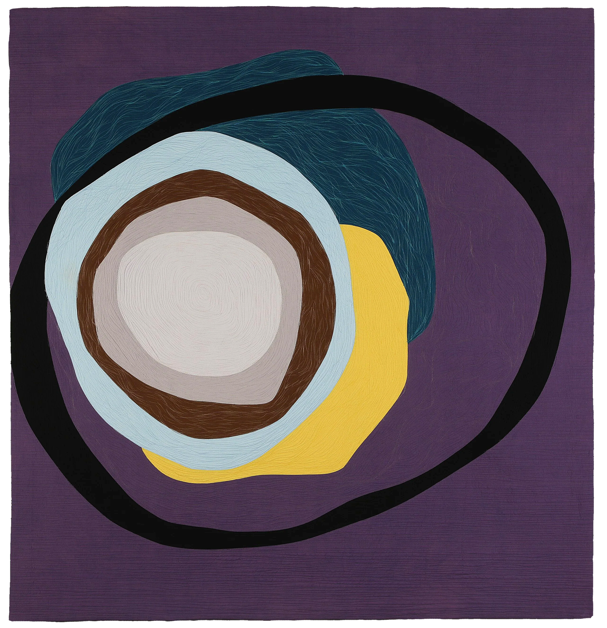 Michelle Obama and Her Hula-Hoop
55.5” x 52.5”
Hand-Dyed Cottons  2020