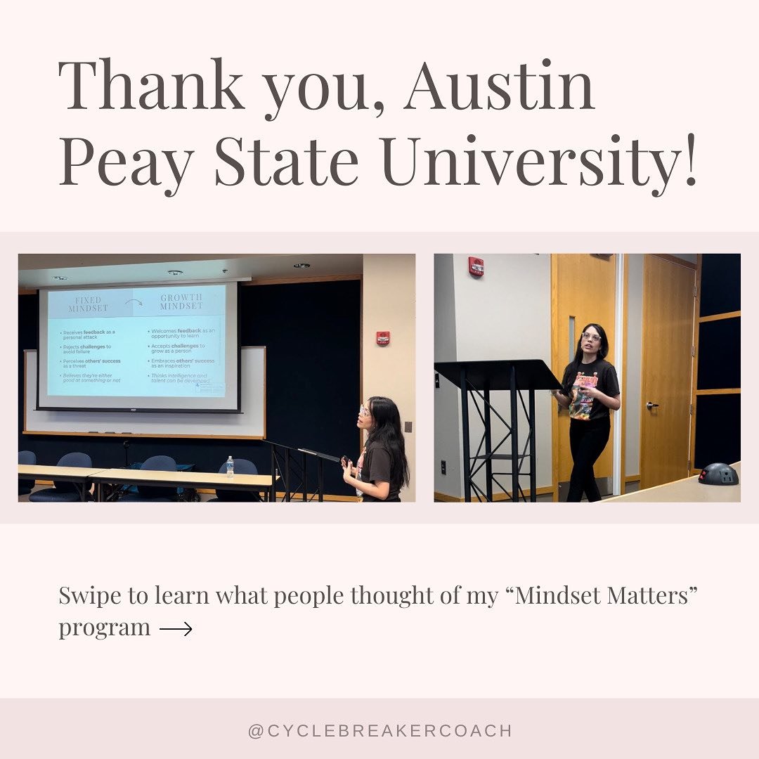Thank you @austinpeay for having me! I enjoyed speaking to students about cultivating a growth mindset. 

I am available to speak and facilitate workshops at your school, company, or organization. 🎤

Click the link in my bio to learn more about my s